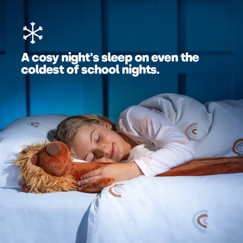 LIVIVO Large Hot Water Bottle 2L Lion - Animal Style Microfiber Cover