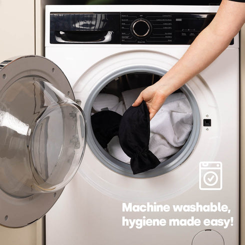 LIVIVO Neck & Shoulder U Shaped Hot Water Bottle 1L - Black Fleece