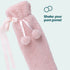 Wrap-Around Long Hot Water Bottle - Pink Plush