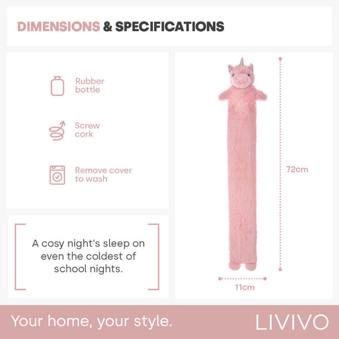 Cuddly Unicorn Hot Water Bottle - XL