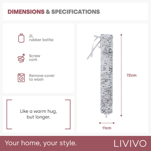 Wrap-Around Hot Water Bottle - Faux Fur