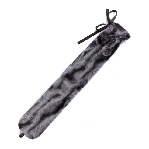 Wrap-Around Long Hot Water Bottle - Velvet Grey