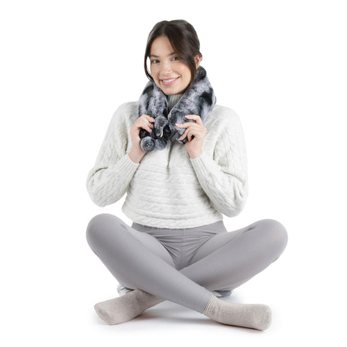 Wrap-Around Long Hot Water Bottle - Velvet Grey