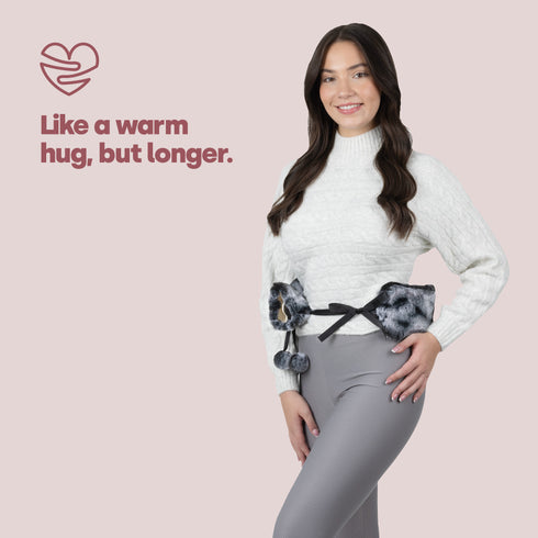 Wrap-Around Long Hot Water Bottle - Velvet Grey