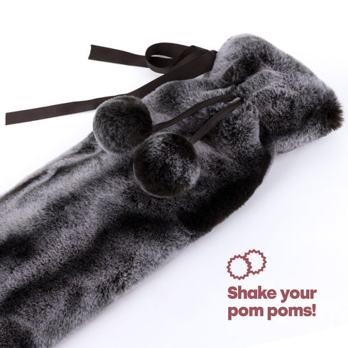 Wrap-Around Long Hot Water Bottle - Velvet Grey