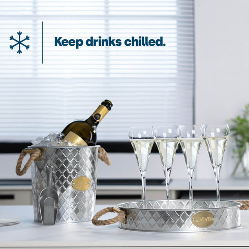 Ice & Champagne Bucket - Galvanised Steel