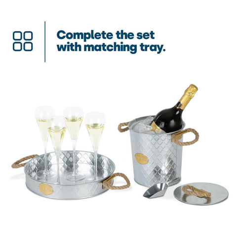 Ice & Champagne Bucket - Galvanised Steel