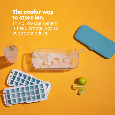 Ice Cube Tray with Dispenser and Storage