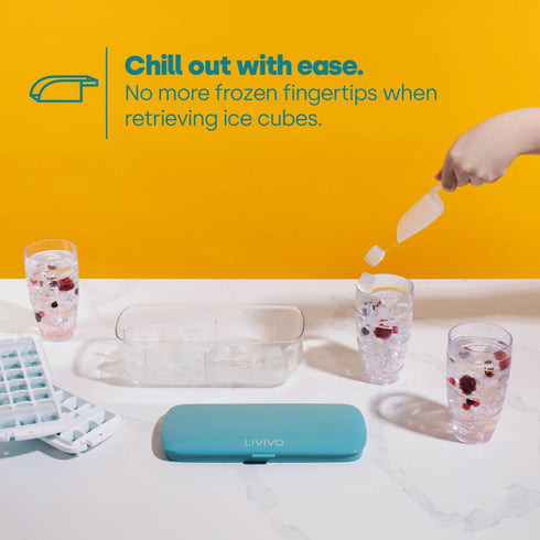 Ice Cube Tray with Dispenser and Storage