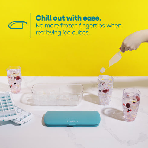 Ice Cube Tray with Dispenser and Storage