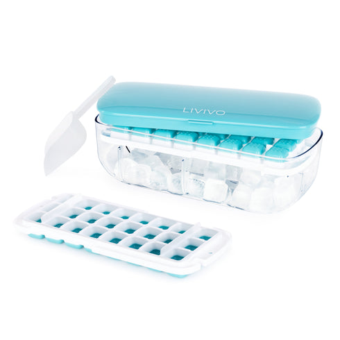 Ice Cube Tray with Dispenser and Storage
