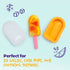 4 Ice Lolly Moulds with Sticks - Orange/Green
