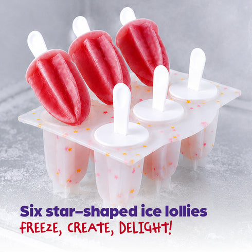 Wicked Gizmos 6 Star-Shaped Ice Pop Lolly Mould