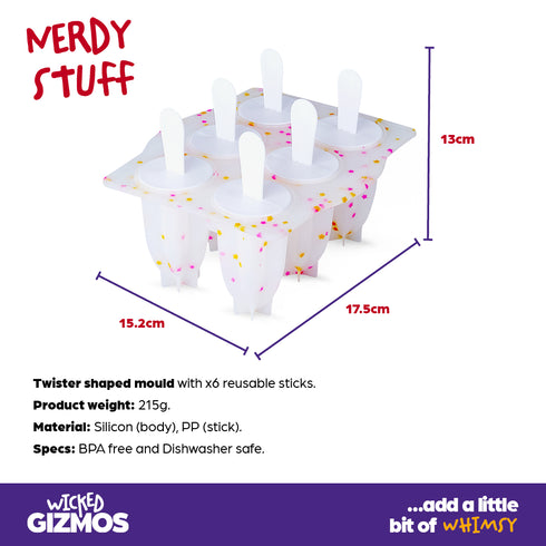 Wicked Gizmos 6 Star-Shaped Ice Pop Lolly Mould