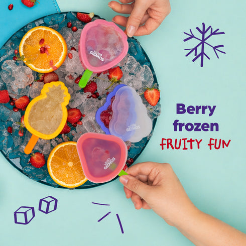 Wicked Gizmos 4 Fruit-Shaped Ice Lolly Moulds - BPA Free Summer Treats