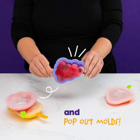 Wicked Gizmos 4 Fruit-Shaped Ice Lolly Moulds - BPA Free Summer Treats