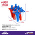 Wicked Gizmos 6 Twister-Shape Ice Lolly Mould - BPA Free Spiral Summer Treats - Tricolour