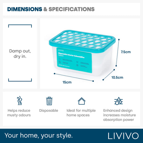 500ml Teardrop Disposable Dehumidifier - pack of 10