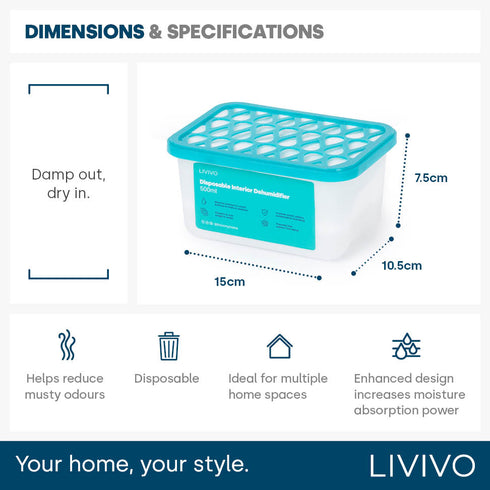 500ml Teardrop Disposable Dehumidifier - pack of 10