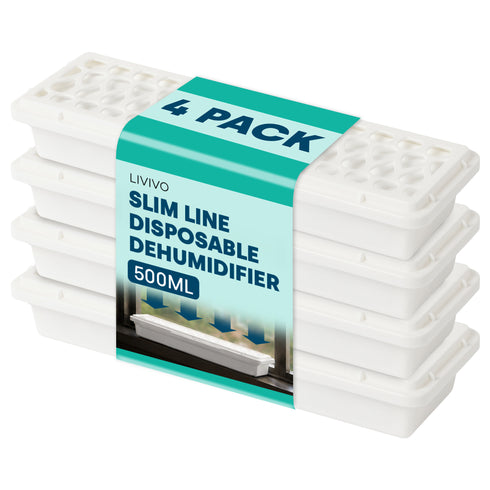 Slim Line Disposable Moisture Absorber 4-Pack - Calcium Chloride Dehumidifier