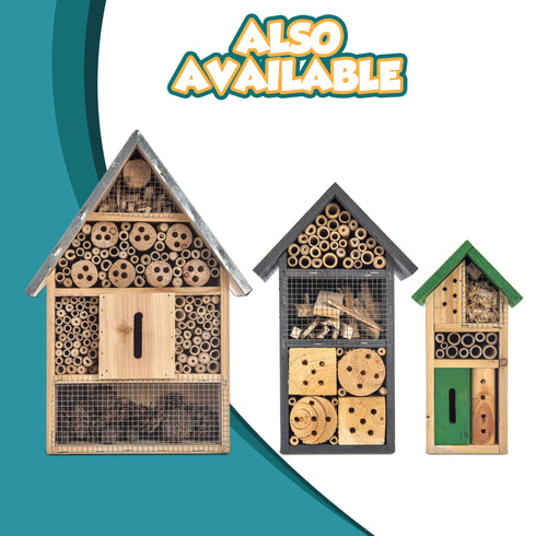 Small Wooden Bug & Bee Hotel - Green