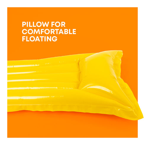 Inflatable Water Lounger Mat - Yellow