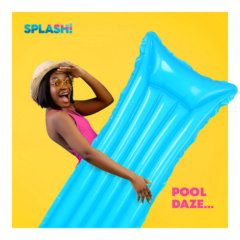 Inflatable Water Lounger Mat - Blue