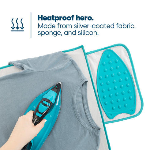 Travel Iron Mat with Silicone Iron Rest Pad