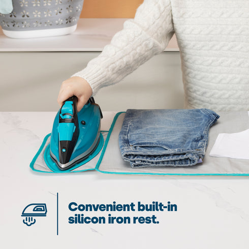 Travel Iron Mat with Silicone Iron Rest Pad