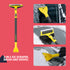 Hillington 3-in-1 Extendable Ice Scraper Snow Brush 93-128cm - Rotating Head - Dark Grey, Yellow