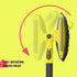 Hillington 3-in-1 Extendable Ice Scraper Snow Brush 93-128cm - Rotating Head - Dark Grey, Yellow