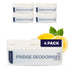 Clayr Fridge Deodoriser 120g Natural Gel 4 Pack - Off White with Clip Hook