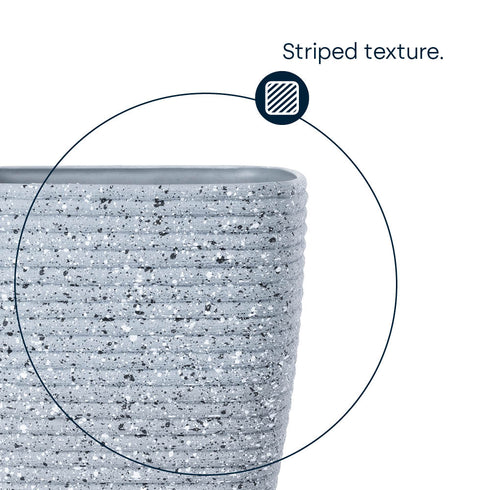 12cm Plant Pots Sandstone Grey - Set of 3