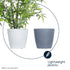 18cm Wave Grey & White Plant Pots - Set of 2
