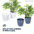 18cm Wave Grey & White Plant Pots - Set of 2