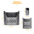 3 Piece Fireplace Log Bucket Set Grey