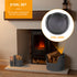 3 Piece Fireplace Log Bucket Set Grey
