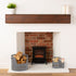 3 Piece Fireplace Log Bucket Set Grey