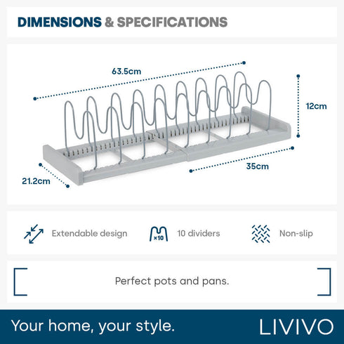 Extendable Pan Lid Holder