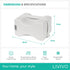 Livivo Leg Pillow with Adjustable Strap - Ergonomic Support for Better Sleep - White Quilted