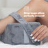 Livivo Leg Pillow with Adjustable Strap - Premium Velvet Support Pillow - Grey