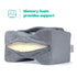 Livivo Leg Pillow with Adjustable Strap - Premium Velvet Support Pillow - Grey