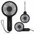 LIVIVO Handheld Mini Fan - 3 Speed Settings Rechargeable Type-C USB Black