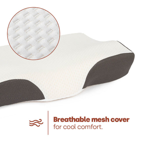Memory foam neck contour pillow