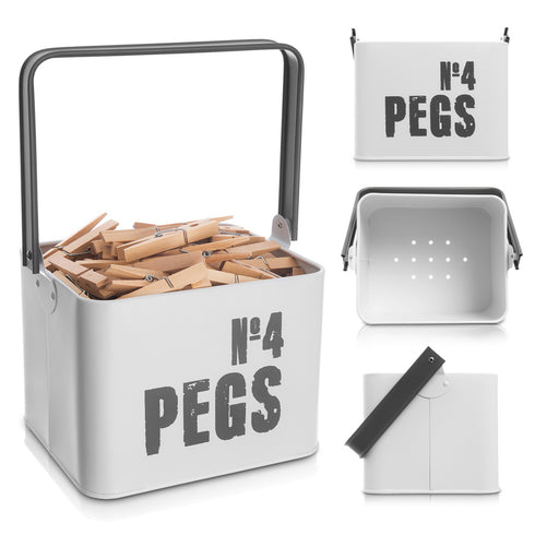 Laundry Peg Metal Caddy