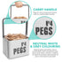 Laundry Peg Metal Caddy