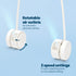 Livivo Retractable Neck Fan - Hands-Free Portable Cooling with 3 Speeds - White
