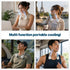 Livivo Retractable Neck Fan - Hands-Free Portable Cooling with 3 Speeds - White