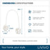 Livivo Retractable Neck Fan - Hands-Free Portable Cooling with 3 Speeds - White