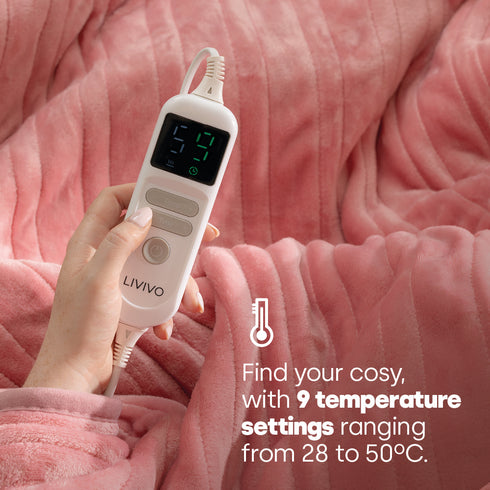 Heated Electric Over Blanket - Blush